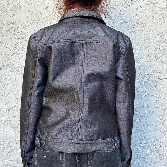 Y2k Silver Gray Gunmetal Jean Jacket - Picture 7 of 12